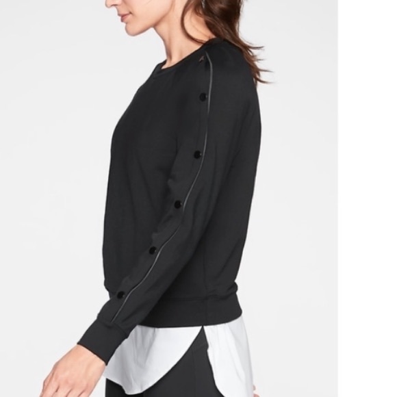 Athleta Snappy Sweatshirt Black Size XS - Picture 4 of 13